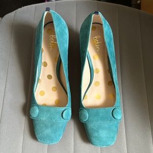 Boden Teal Block Heel